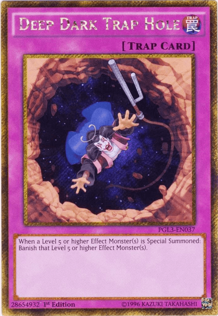 Deep Dark Trap Hole [PGL3-EN037] Gold Secret Rare - Josh's Cards