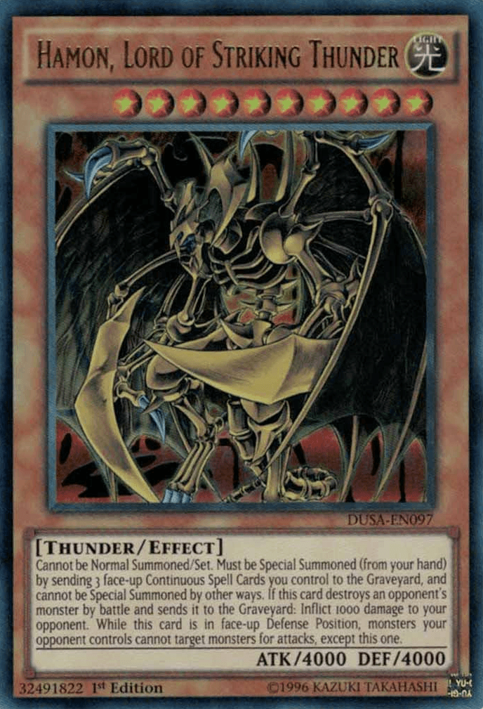 Hamon, Lord of Striking Thunder [DUSA-EN097] Ultra Rare - Josh's Cards