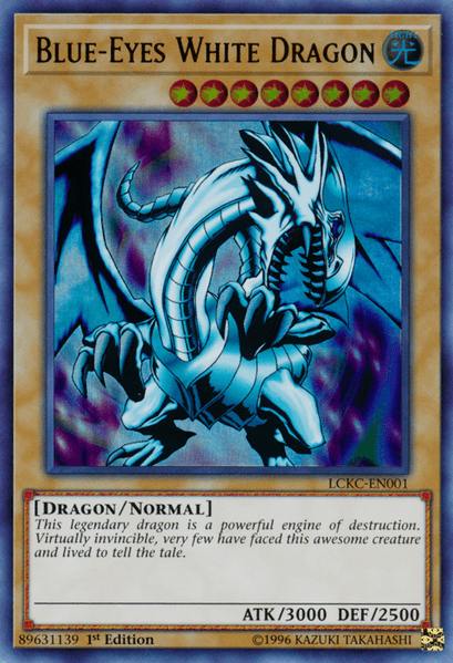 Blue-Eyes White Dragon (Version 1) [LCKC-EN001] Ultra Rare - Josh's Cards