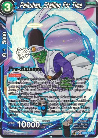 Paikuhan, Supporting His Comrades (BT12-044) [Vicious Rejuvenation Prerelease Promos] Parallel Foil
