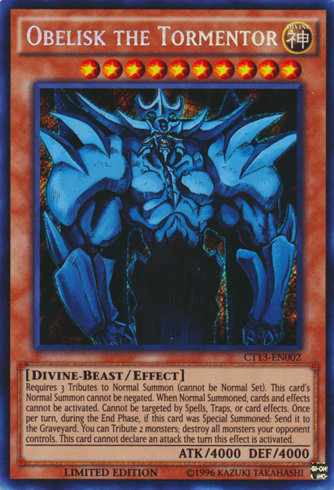 Obelisk the Tormentor [CT13-EN002] Secret Rare - Josh's Cards