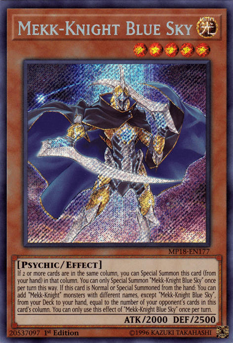 Mekk-Knight Blue Sky [MP18-EN177] Secret Rare - Josh's Cards