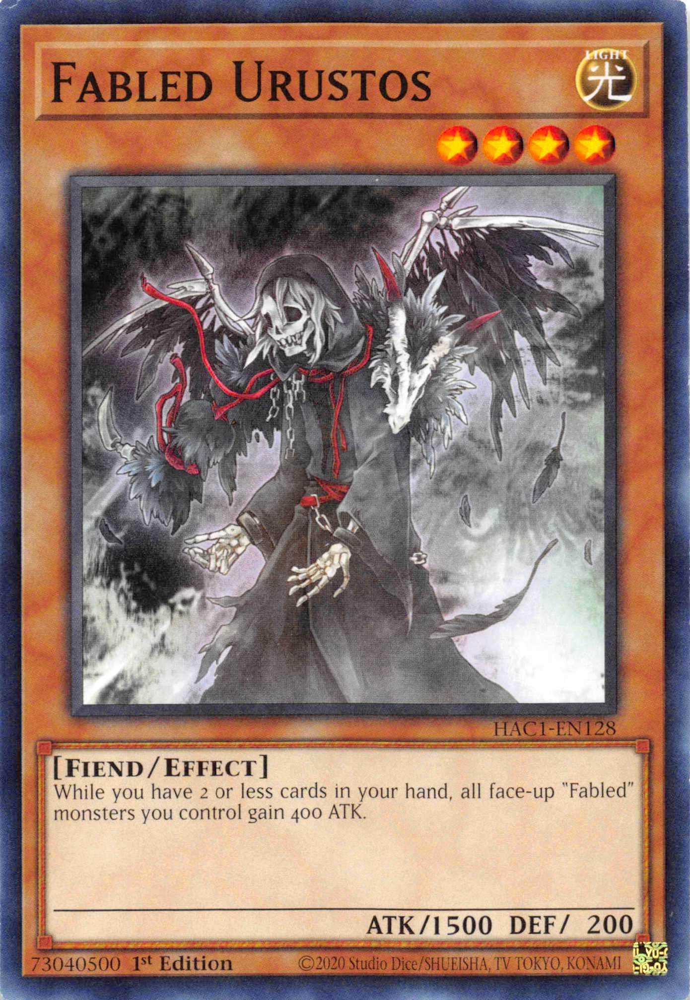 Fabled Urustos (Duel Terminal) [HAC1-EN128] Parallel Rare - Josh's Cards