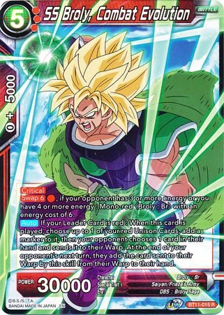 SS Broly, Combat Evolution (BT11-015) [Vermilion Bloodline 2nd Edition] Parallel Foil
