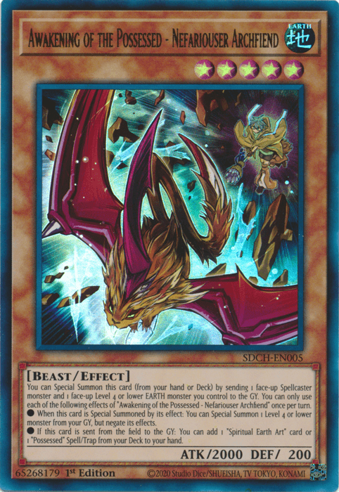 Awakening of the Possessed - Nefariouser Archfiend [SDCH-EN005] Ultra Rare - Josh's Cards