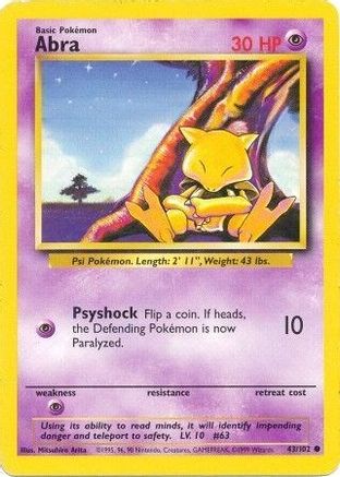Abra 043/102 - Base Set