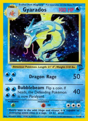 Pokemon: Gyarados Base Set 2 7/130 - Light Play