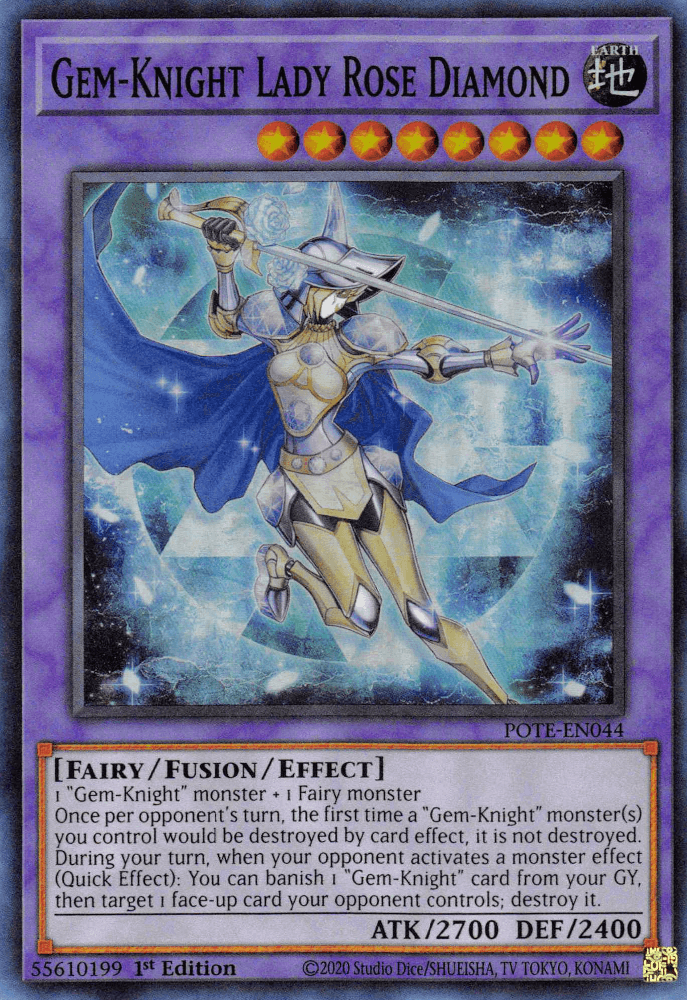 Gem-Knight Lady Rose Diamond [POTE-EN044] Super Rare - Josh's Cards