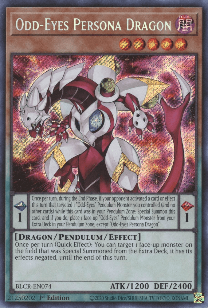 Odd-Eyes Persona Dragon [BLCR-EN074] Secret Rare - Josh's Cards