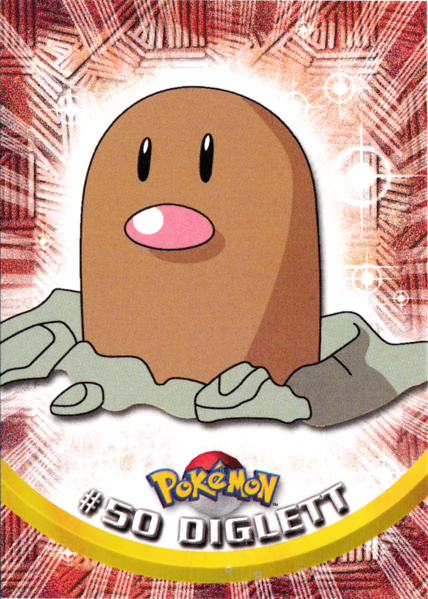 Diglett (50) [Topps TV Animation Edition Series 1 (First Print)]