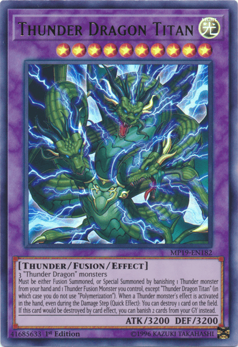 Thunder Dragon Titan [MP19-EN182] Ultra Rare - Josh's Cards