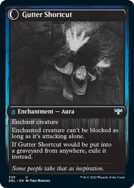 Gutter Skulker // Gutter Shortcut (DBL-329) - Innistrad: Double Feature: (Double Faced Transform) Foil