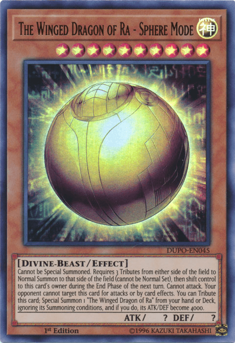 The Winged Dragon of Ra - Sphere Mode [DUPO-EN045] Ultra Rare - Josh's Cards