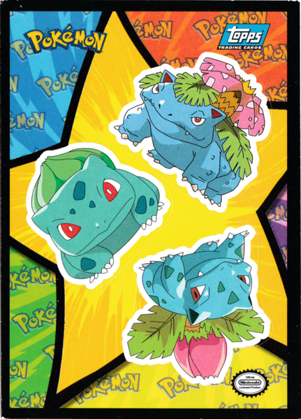 Bulbasaur/Ivysaur/Venusaur Sticker (S10) [Topps Pokemon the First Movie (First Print)]