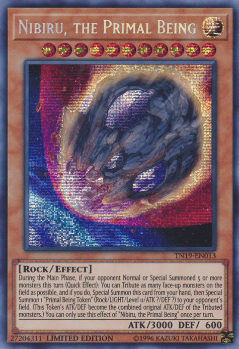 Nibiru, the Primal Being [TN19-EN013] Prismatic Secret Rare - Josh's Cards