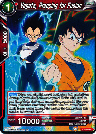 Vegeta, Prepping for Fusion (BT6-009) [Destroyer Kings] Parallel Foil
