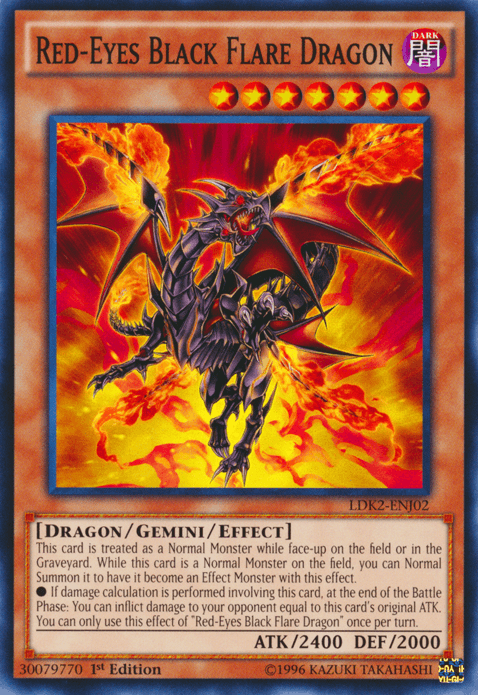 Red-Eyes Black Flare Dragon [LDK2-ENJ02] Common - Josh's Cards