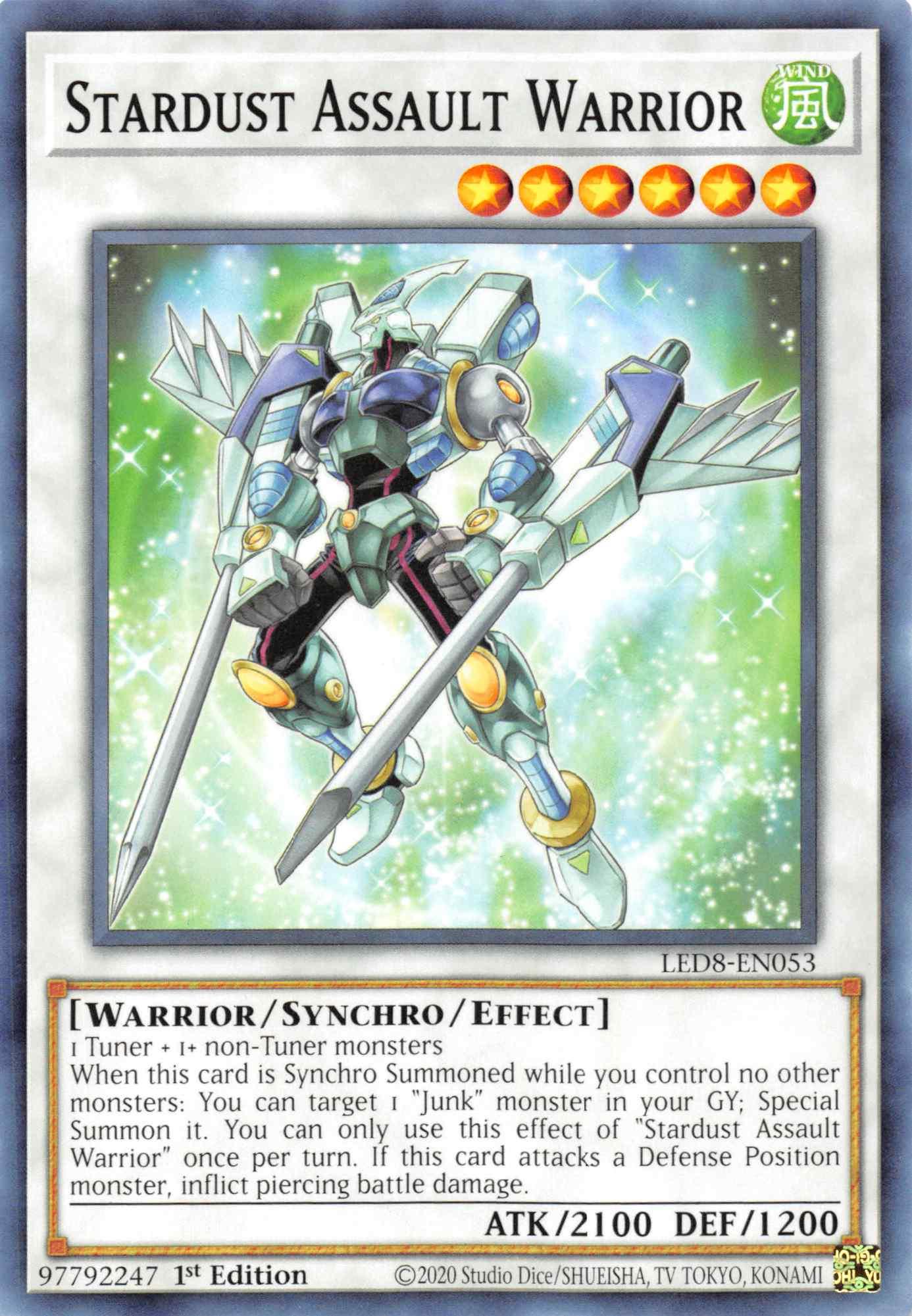 Stardust Assault Warrior [LED8-EN053] Common - Josh's Cards