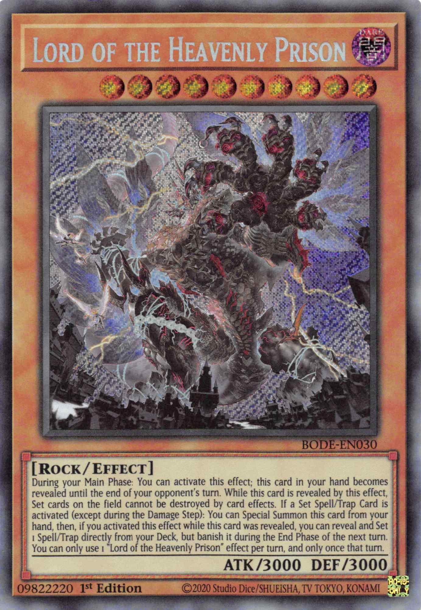 Lord of the Heavenly Prison [BODE-EN030] Secret Rare - Josh's Cards