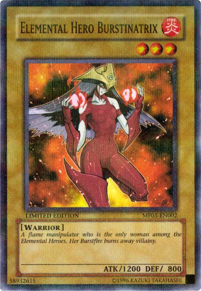 Elemental Hero Burstinatrix [MF03-EN002] Parallel Rare - Josh's Cards