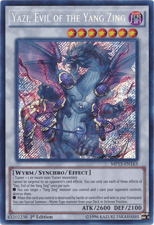 Yazi, Evil of the Yang Zing [MP15-EN163] Secret Rare - Josh's Cards