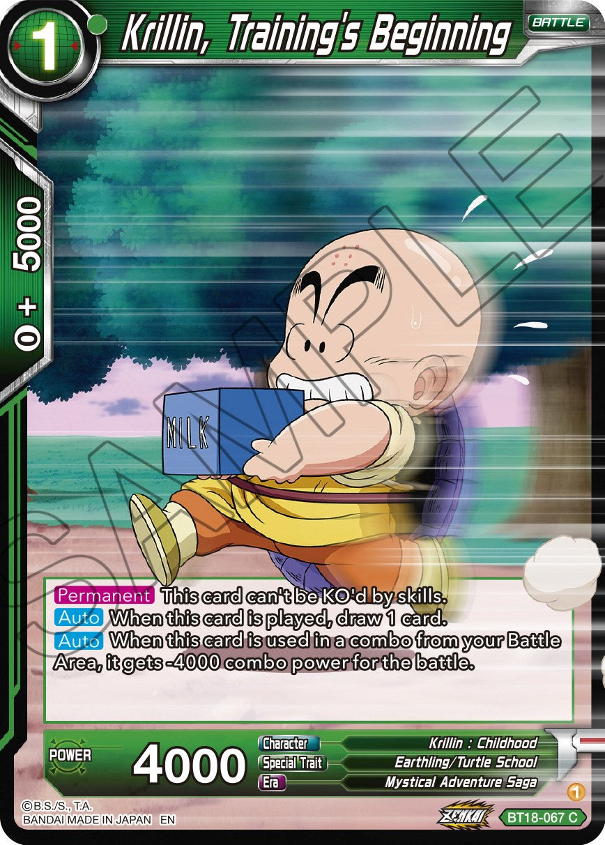 Krillin, Training's Beginning (BT18-067) [Dawn of the Z-Legends] Parallel Foil