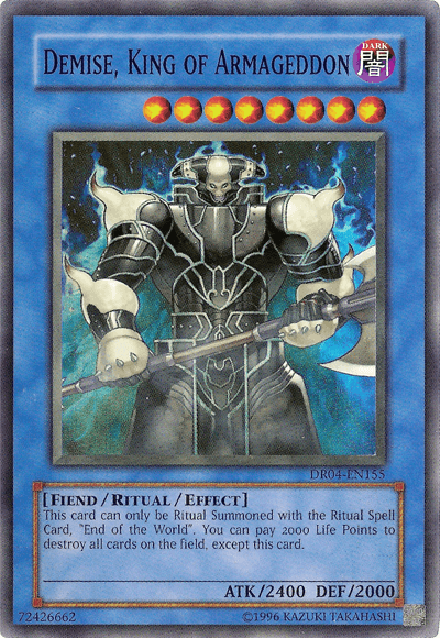 Demise, King of Armageddon [DR04-EN155] Super Rare - Josh's Cards