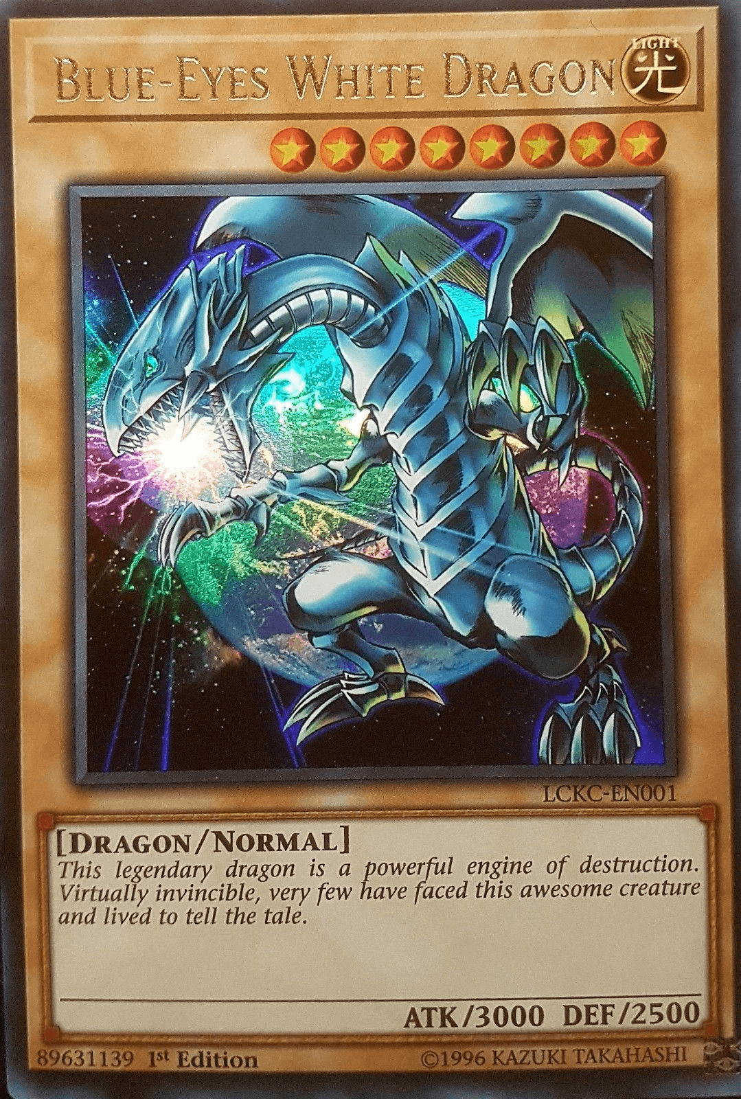 Blue-Eyes White Dragon (Version 3) [LCKC-EN001] Ultra Rare - Josh's Cards