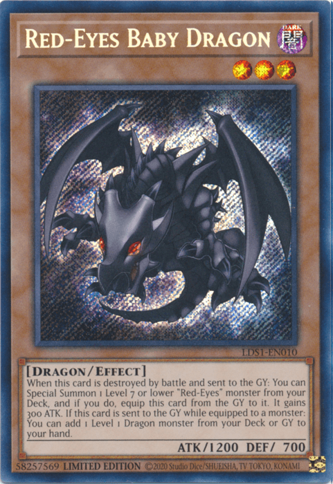Red-Eyes Baby Dragon [LDS1-EN010] Secret Rare - Josh's Cards