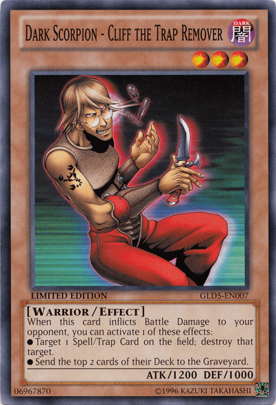 Dark Scorpion - Cliff the Trap Remover [GLD5-EN007] Common - Josh's Cards