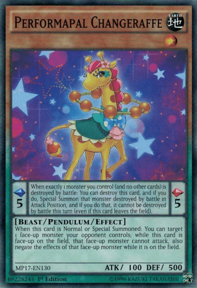 Performapal Changeraffe [MP17-EN130] Common - Josh's Cards