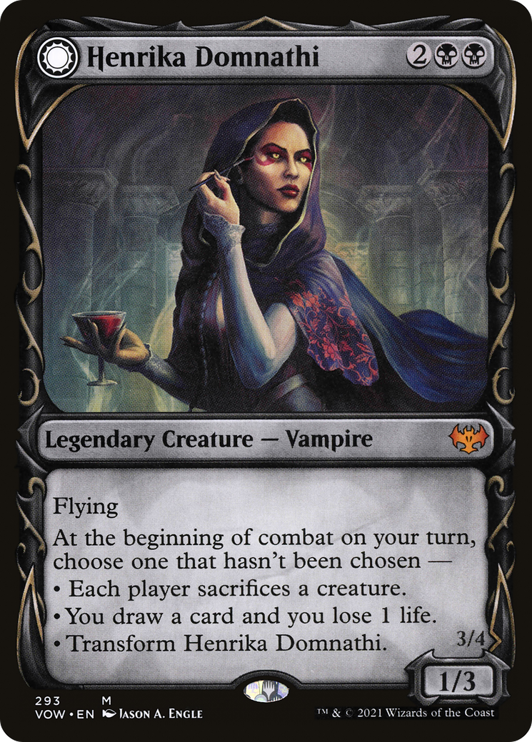 Henrika Domnathi // Henrika, Infernal Seer (VOW-293) - Innistrad: Crimson Vow: (Showcase, Double Faced Transform)