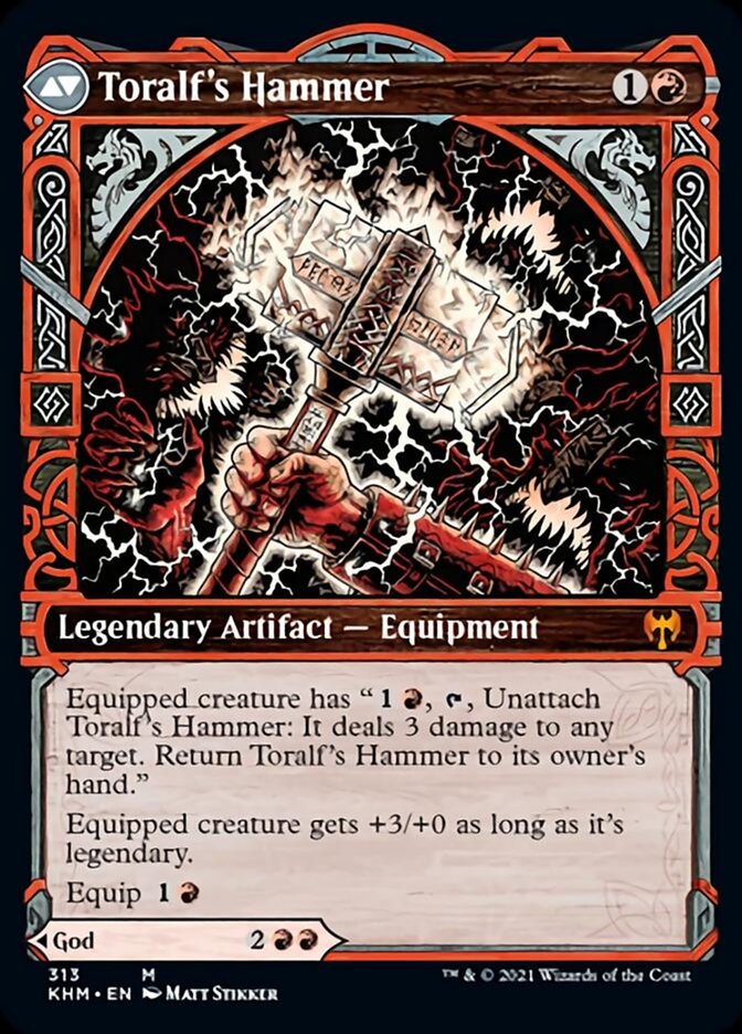 Toralf, God of Fury // Toralf's Hammer (KHM-313) - Kaldheim: (Showcase) Foil