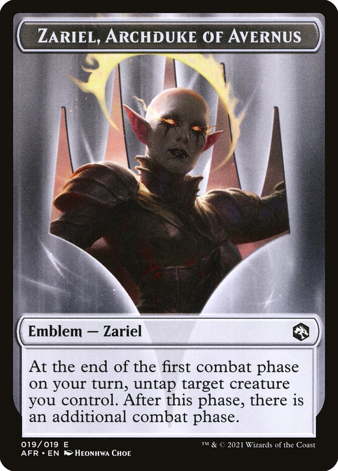 Spider // Zariel, Archduke of Avernus Emblem Double-Sided Token [Dungeons & Dragons: Adventures in the Forgotten Realms Tokens] Foil
