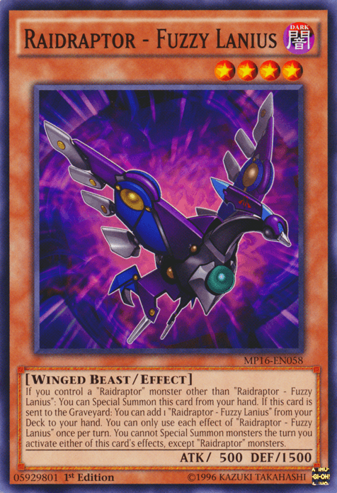 Raidraptor - Fuzzy Lanius [MP16-EN058] Common - Josh's Cards