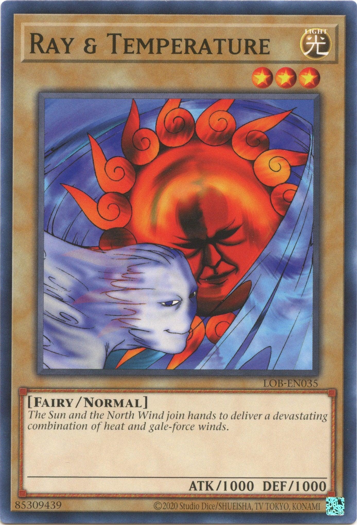 Ray & Temperature (25th Anniversary) [LOB-EN035] Common - Josh's Cards