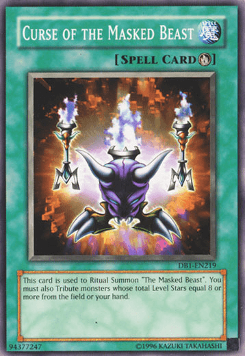 Curse of the Masked Beast [DB1-EN219] Common - Josh's Cards