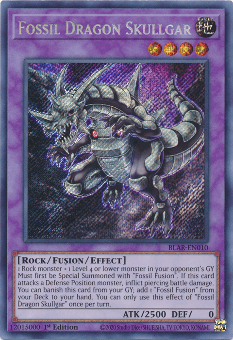 Fossil Dragon Skullgar [BLAR-EN010] Secret Rare - Josh's Cards