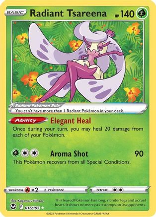 Radiant Tsareena 016/195 - SWSH12 Silver Tempest Holofoil