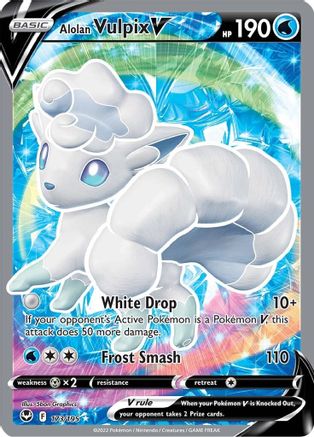 Alolan Vulpix V (Full Art) [173] (Silver Tempest) Holofoil