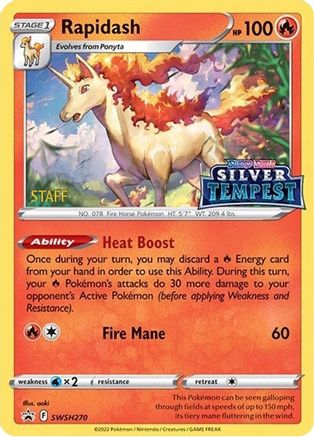 Rapidash (Prerelease) [STAFF] SWSH270 - SWSH Sword & Shield Promo Cards Holofoil