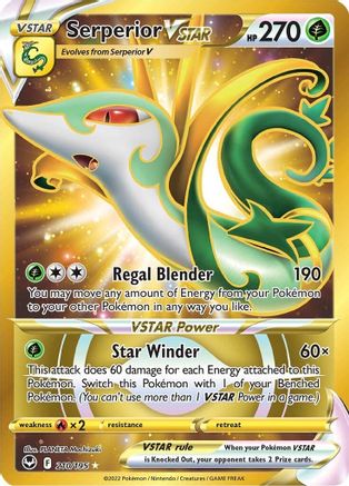 Serperior VSTAR (Secret) 210/195 - SWSH12 Silver Tempest Holofoil