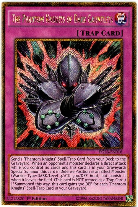 The Phantom Knights of Dark Gauntlets [PGL3-EN016] Gold Secret Rare - Josh's Cards
