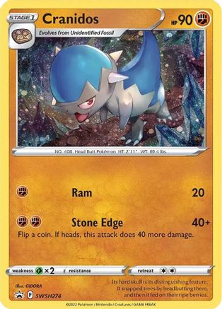 Cranidos SWSH274/307 - SWSH Sword & Shield Promo Cards Holofoil