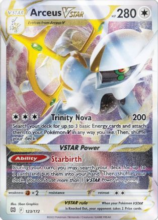 Arceus VSTAR (Metal Card) 123/172 - Miscellaneous Cards & Products Holofoil