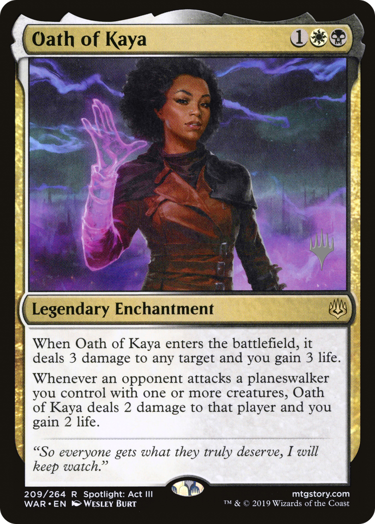Oath of Kaya (PPELD-209P) - War of the Spark Promos