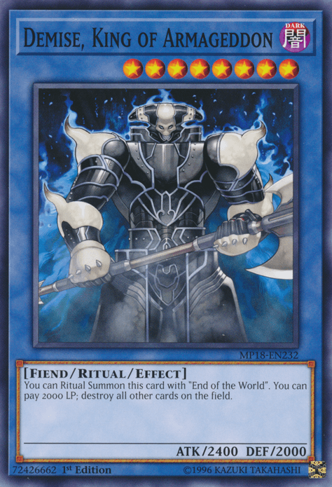 Demise, King of Armageddon [MP18-EN232] Common - Josh's Cards