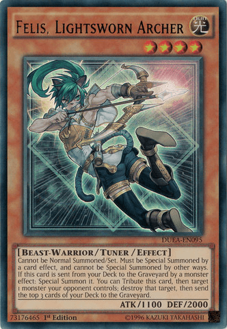 Felis, Lightsworn Archer [DUEA-EN095] Ultra Rare - Josh's Cards