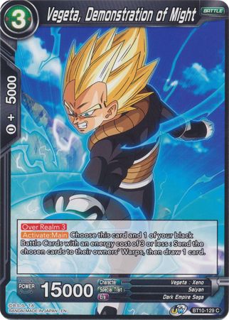 Vegeta, Demonstration of Might (BT10-129) [Rise of the Unison Warrior 2nd Edition] Parallel Foil
