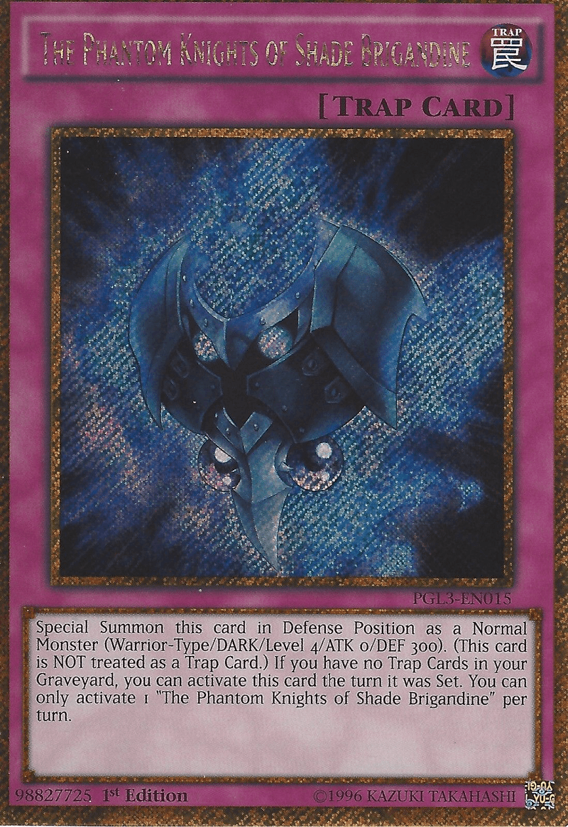 The Phantom Knights of Shade Brigandine [PGL3-EN015] Gold Secret Rare - Josh's Cards